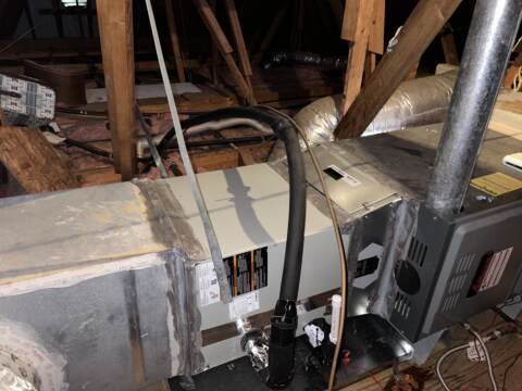 Evaporator with transition and access panel.