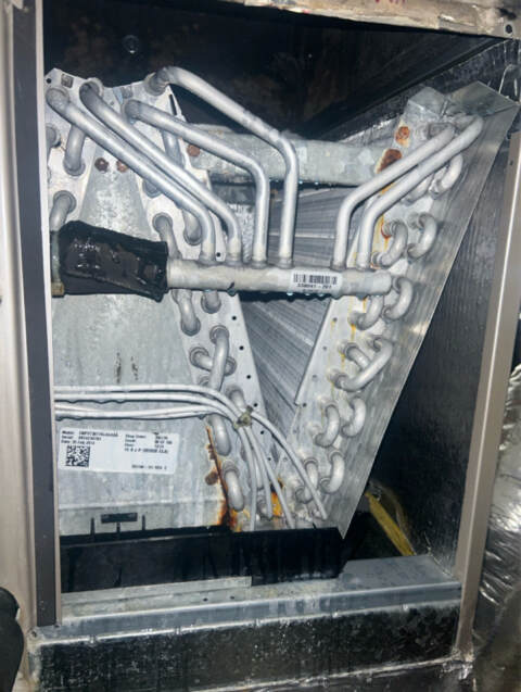 Leaking evaporator coil