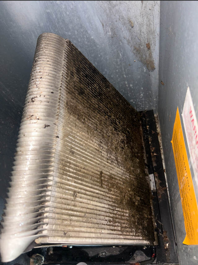 Dirty evaporator coil