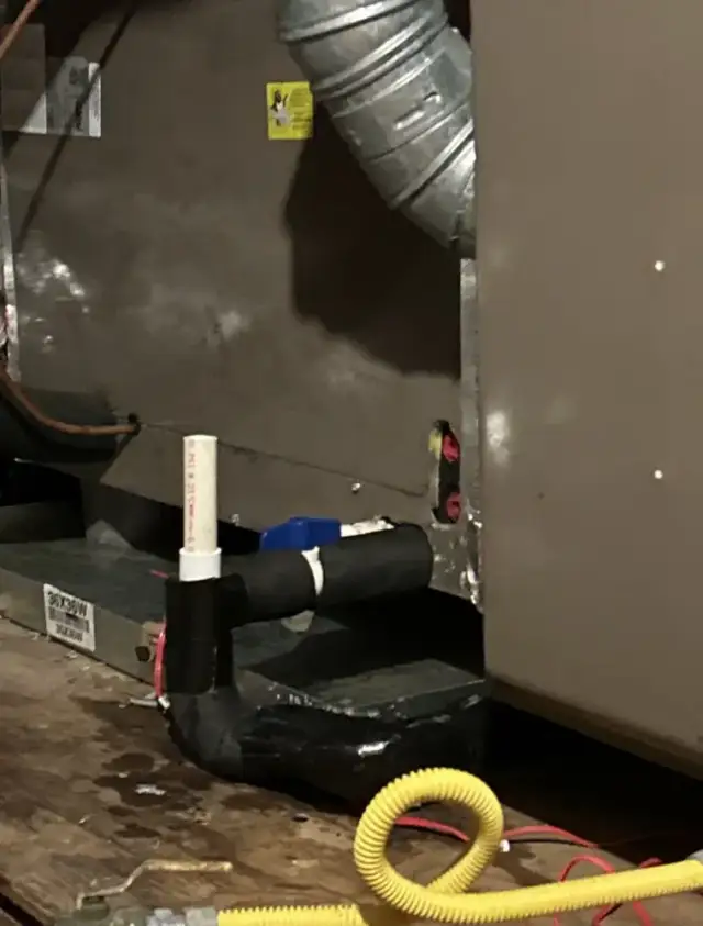 Proper drain line